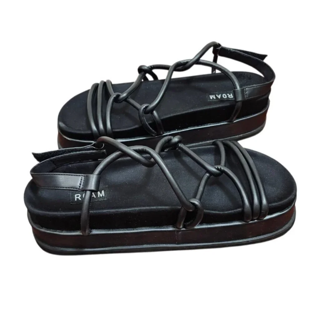 ROAM Linky Platform, Black Rommie sandal Women's Size 40 EU/US 10